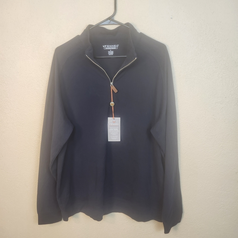 Fennec Men's Navy Zip-Up Sweater Large NWT (5897)